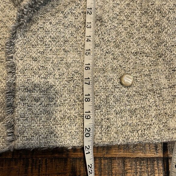 Paige Selyna Open Blazer Ivory Silver Tweed XL 220 - Picture 9 of 9